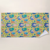 RICK UND MORTY™ | Infiziertes Smith-Familienmuster Strandtuch (Vorderseite)