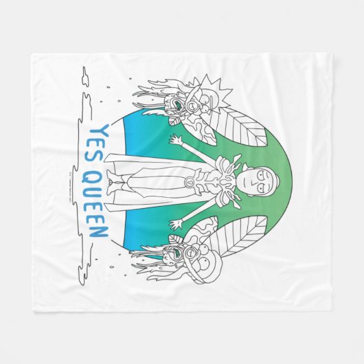 RICK UND MORTY™ | Ja Queen Fleecedecke (Vorderseite (Horizontal))