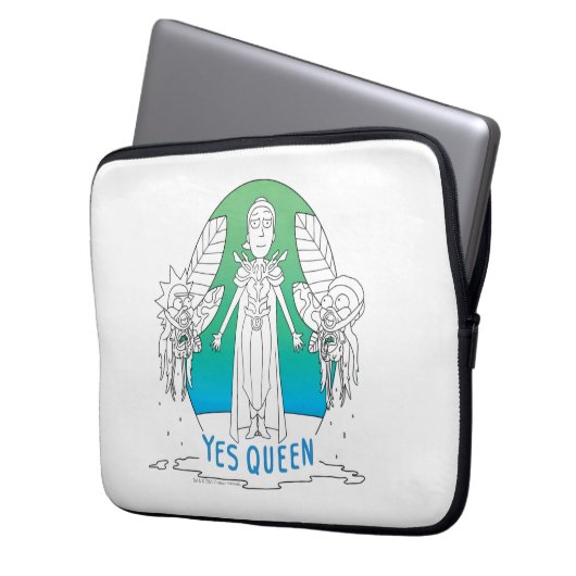 RICK UND MORTY™ | Ja Queen Laptopschutzhülle (Vorderseite Links)