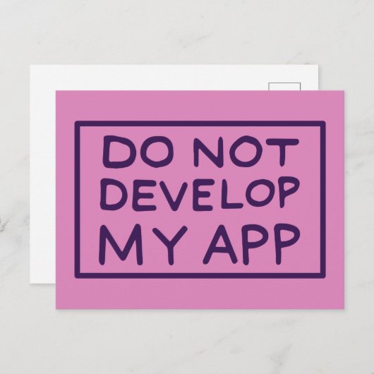 RICK UND MORTY™ | MEINE APP NICHT ENTWICKELN EINLADUNGSPOSTKARTE (Vorne/Hinten)