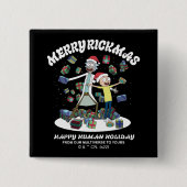 Rick und Morty | Merry Rickmas Presents Button (Vorderseite)