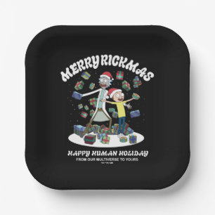 Rick und Morty Merry Rickmas Presents Pappteller