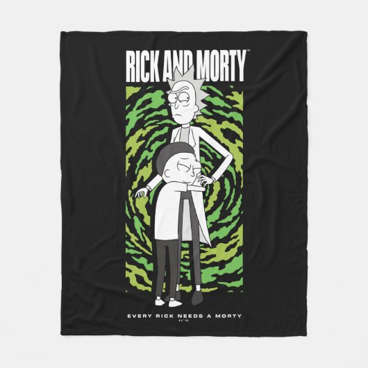 RICK UND MORTY™ | Morty Hugging Rick Fleecedecke (Vorderseite)