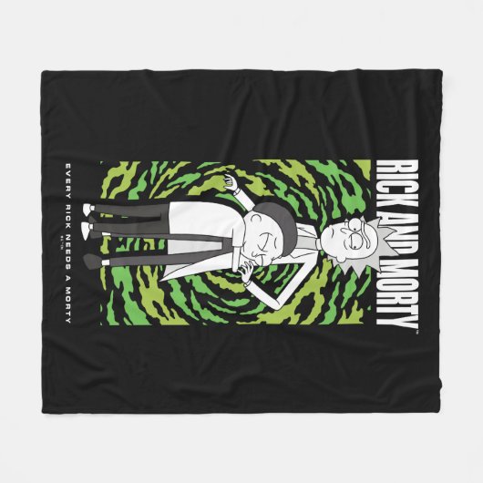 RICK UND MORTY™ | Morty Hugging Rick Fleecedecke (Vorderseite (Horizontal))