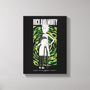 RICK UND MORTY™   Morty Hugging Rick Leinwanddruck
