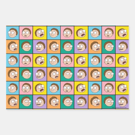 RICK UND MORTY™ | Morty's Moods Geschenkpapier Set (Vorderseite)