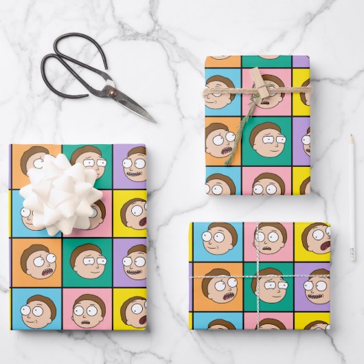 RICK UND MORTY™ | Morty's Moods Geschenkpapier Set (Vorderseite)