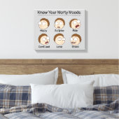 RICK UND MORTY™ | Morty's Moods Leinwanddruck (Insitu (Schlafzimmer))