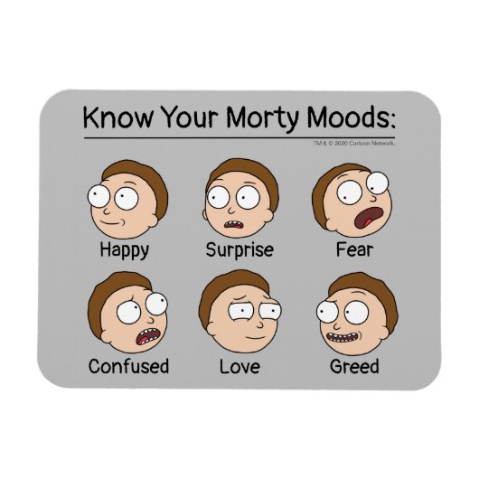 RICK UND MORTY™ | Morty's Moods Magnet (Horizontal)
