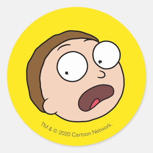 RICK UND MORTY™ | Morty's Moods Runder Aufkleber (Vorderseite)