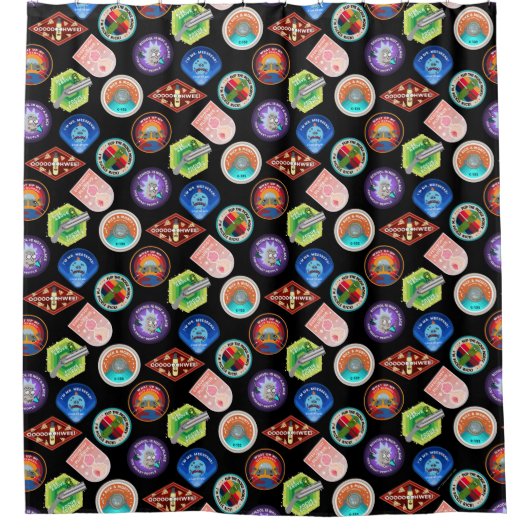 RICK UND MORTY™ | Muster für Außenraummuster Duschvorhang (Vorderseite)