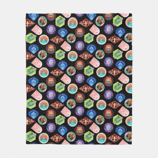 RICK UND MORTY™ | Muster für Außenraummuster Fleecedecke (Vorderseite)