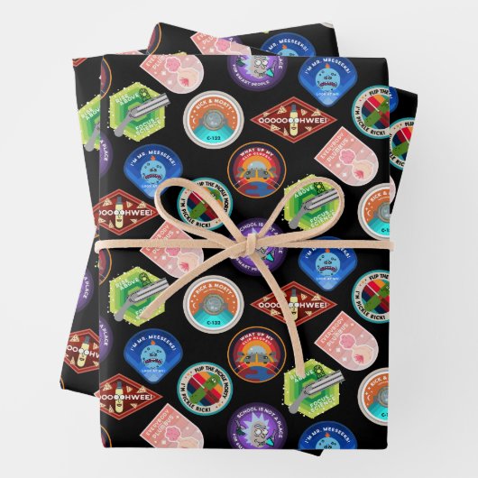 RICK UND MORTY™ | Muster für Außenraummuster Geschenkpapier Set (Beispiel)