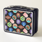 RICK UND MORTY™ | Muster für Außenraummuster Metall Brotdose (Rückseite)