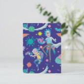 RICK UND MORTY™ | Muster infizierter Zellen Einladungspostkarte (Stehend Vorderseite)