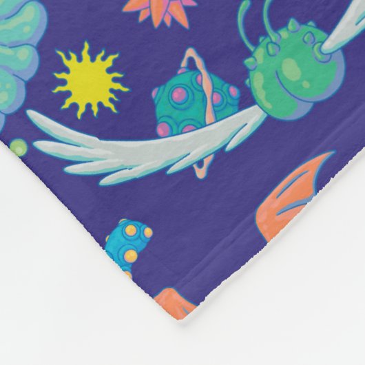 RICK UND MORTY™ | Muster infizierter Zellen Fleecedecke (Ecke)