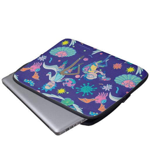RICK UND MORTY™ | Muster infizierter Zellen Laptopschutzhülle (Vorne Knopf)