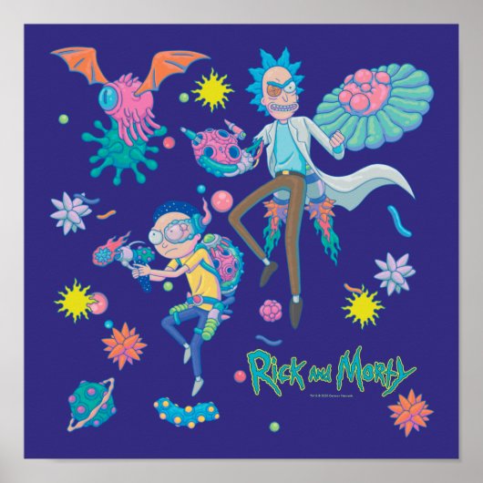 RICK UND MORTY™ | Muster infizierter Zellen Poster (Vorne)