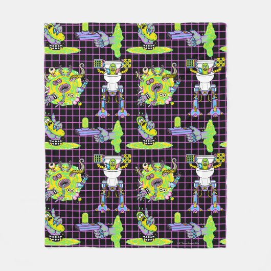 RICK UND MORTY™ | Pickle Rick Portal Muster Fleecedecke (Vorderseite)