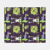 RICK UND MORTY™ | Pickle Rick Portal Muster Fleecedecke (Vorderseite (Horizontal))