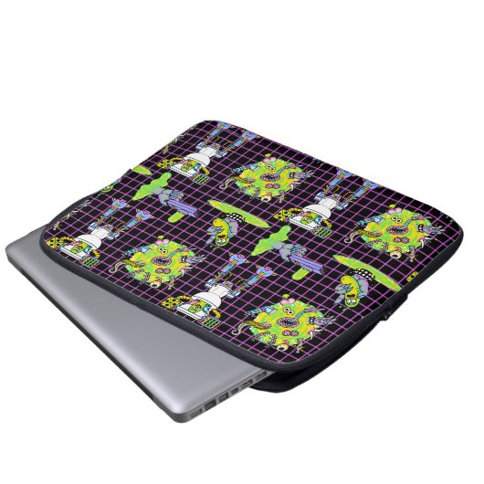 RICK UND MORTY™ | Pickle Rick Portal Muster Laptopschutzhülle (Vorne Knopf)