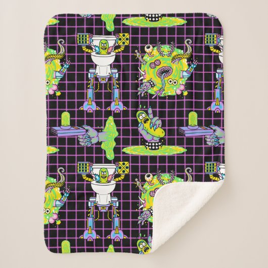 RICK UND MORTY™ | Pickle Rick Portal Muster Sherpadecke (Vorderseite)