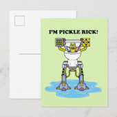 RICK UND MORTY™ | Pickle Rick Toilet Mech Einladungspostkarte (Vorne/Hinten)