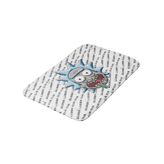 RICK UND MORTY™ | Pixel Vers Rick Drooling Head Badematte (Schrägansicht)