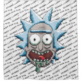 RICK UND MORTY™ | Pixel Vers Rick Drooling Head Duschvorhang (Vorderseite)