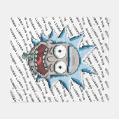 RICK UND MORTY™ | Pixel Vers Rick Drooling Head Fleecedecke (Vorderseite (Horizontal))