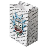 RICK UND MORTY™ | Pixel Vers Rick Drooling Head Mittlere Geschenktüte (Rückseite Schrägansicht)