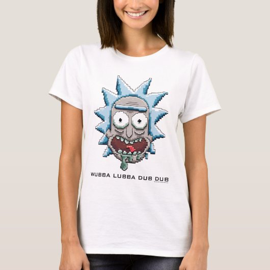 RICK UND MORTY™ | Pixel Vers Rick Drooling Head T-Shirt (Vorderseite)