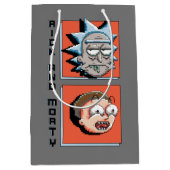 RICK UND MORTY™ | Pixel-Versch-Panel-Grafik Mittlere Geschenktüte (Vorderseite)