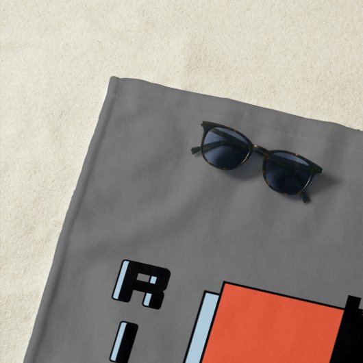 RICK UND MORTY™ | Pixel-Versch-Panel-Grafik Strandtuch (Beispiel)