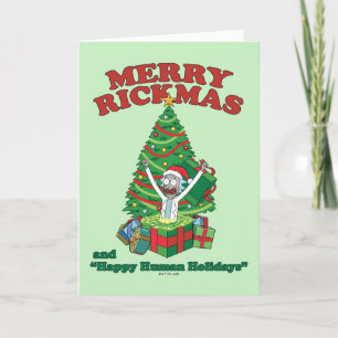 Rick und Morty   Portal Rick Frohe Rickmas Feiertagskarte