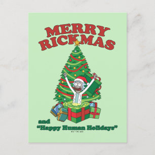 Rick und Morty   Portal Rick Frohe Rickmas Feiertagspostkarte