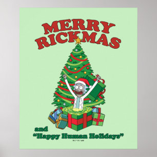Rick und Morty   Portal Rick Merry Rickmas Poster