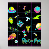RICK UND MORTY™ | Psychedelische Saison 3 Muster Poster (Vorne)