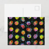 RICK UND MORTY™ | Psychedelisches Muster Einladungspostkarte (Vorne/Hinten)