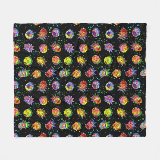 RICK UND MORTY™ | Psychedelisches Muster Fleecedecke (Vorderseite (Horizontal))