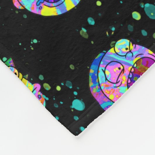 RICK UND MORTY™ | Psychedelisches Muster Fleecedecke (Ecke)