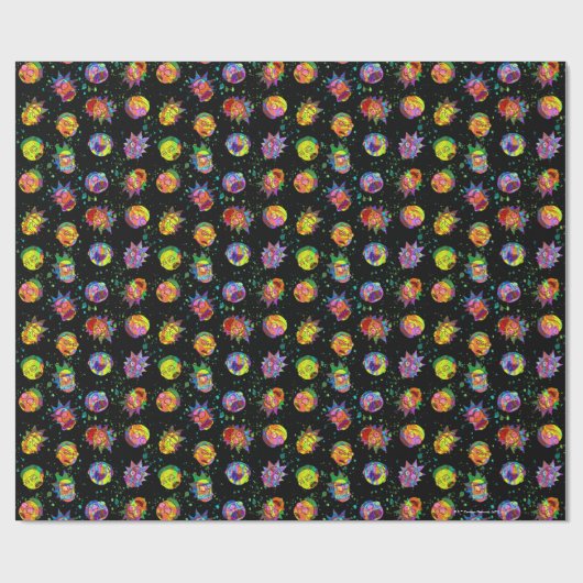 RICK UND MORTY™ | Psychedelisches Muster Geschenkpapier (Flach)