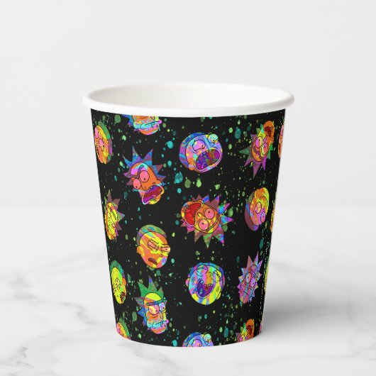 RICK UND MORTY™ | Psychedelisches Muster Pappbecher (Rückseite)