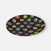 RICK UND MORTY™ | Psychedelisches Muster Pappteller (Schrägansicht)