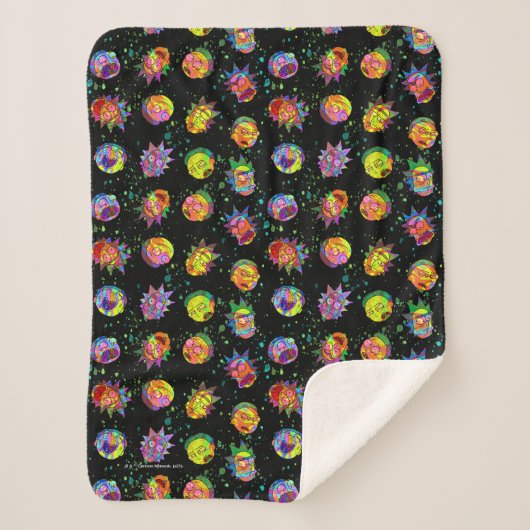 RICK UND MORTY™ | Psychedelisches Muster Sherpadecke (Vorderseite)
