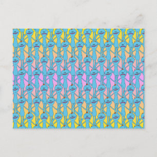 RICK UND MORTY™   Rainbow Herr Meeseeks Pattern Einladungspostkarte