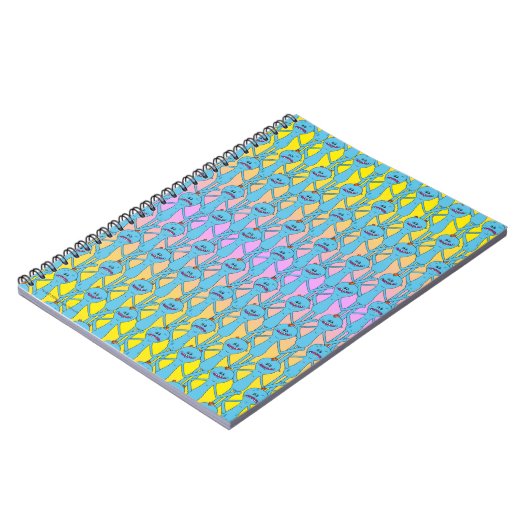 RICK UND MORTY™ | Rainbow Herr Meeseeks Pattern Notizblock (Linke Seite)