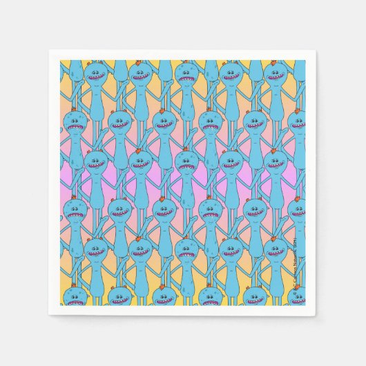 RICK UND MORTY™ | Rainbow Herr Meeseeks Pattern Serviette (Vorderseite)