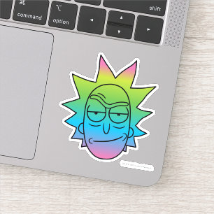 RICK UND MORTY™   Rainbow Rick Head Aufkleber