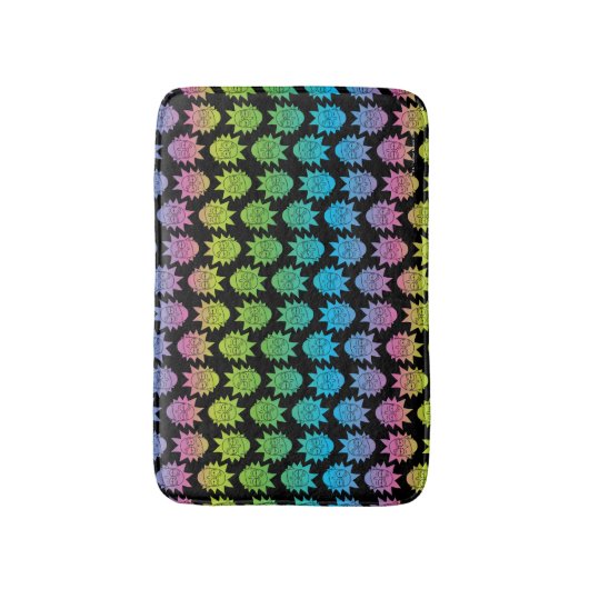 RICK UND MORTY™ | Rainbow Rick Head Badematte (Vorderseite Vertikal)